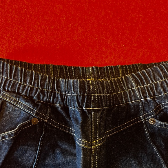 X-Girl dark wash elastic waist wide leg relaxed baggy jeans NWT - Picture 6 of 12